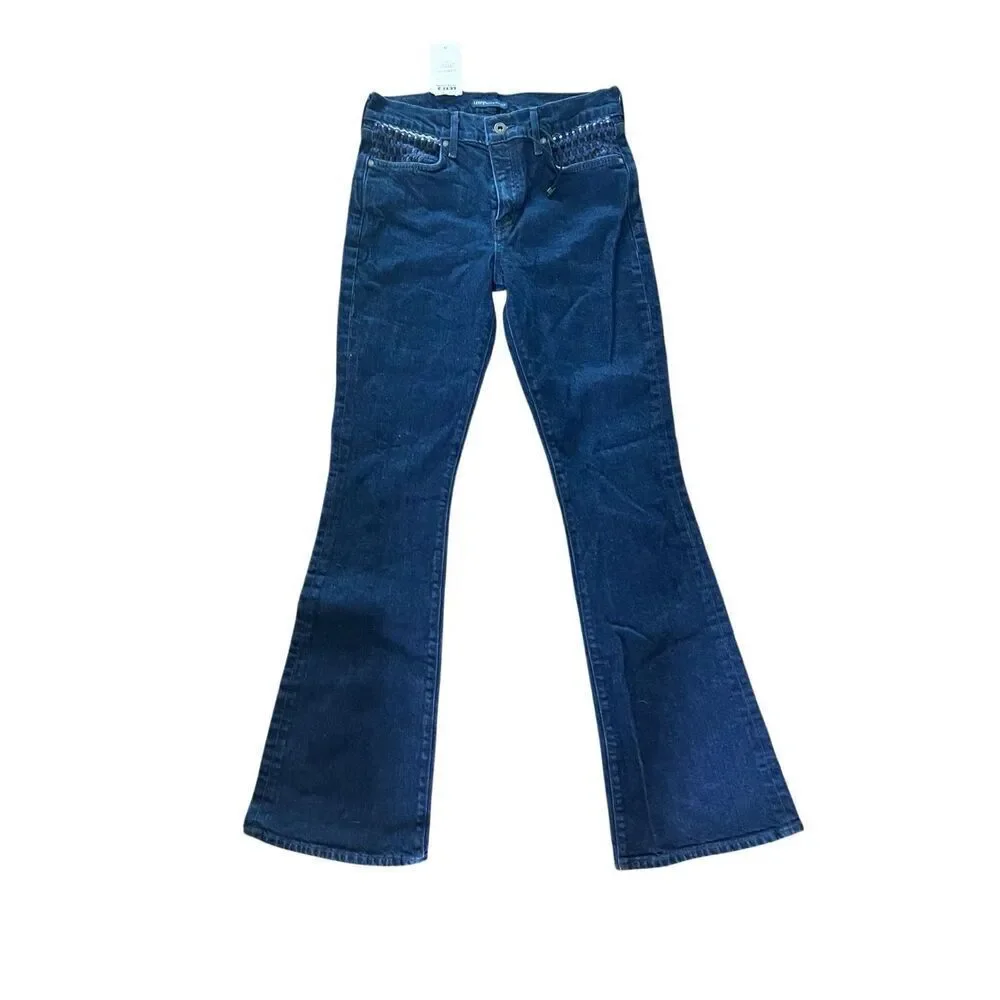 Anthropologie x Levi’s Made & Crafted Stem Flare Blue Jeans Mid-Rise 28 $198